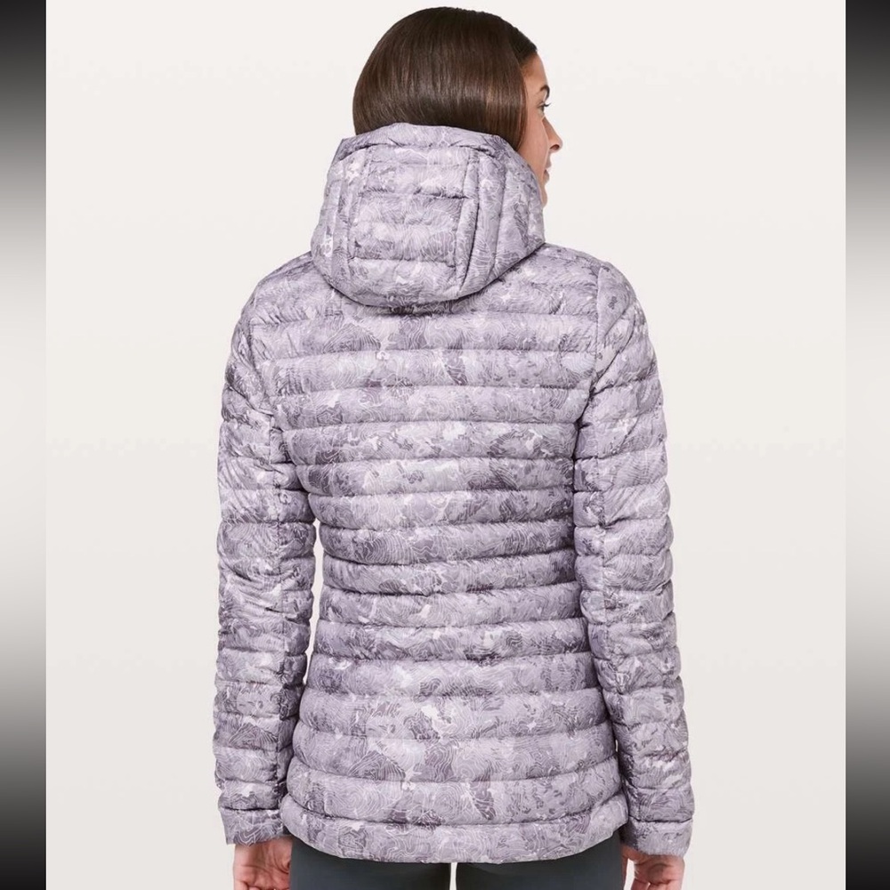 Lululemon Women's Pack It Down Again Hooded Down 700 Jacket Topographic Lilac -2 - Picture 2 of 10